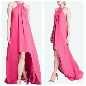 Halston Heritage High-Low Coral Gown Size M